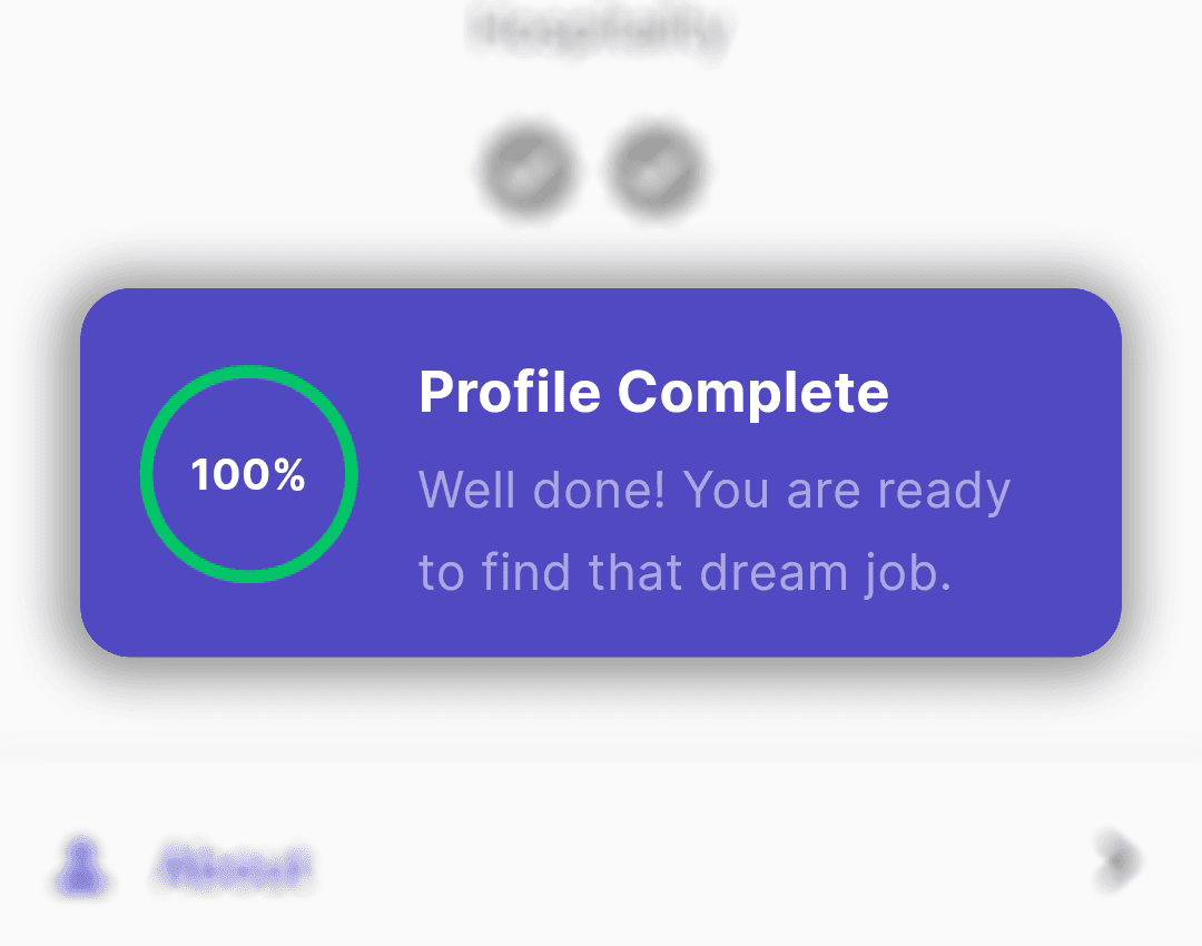 Complete your profile on Hirable